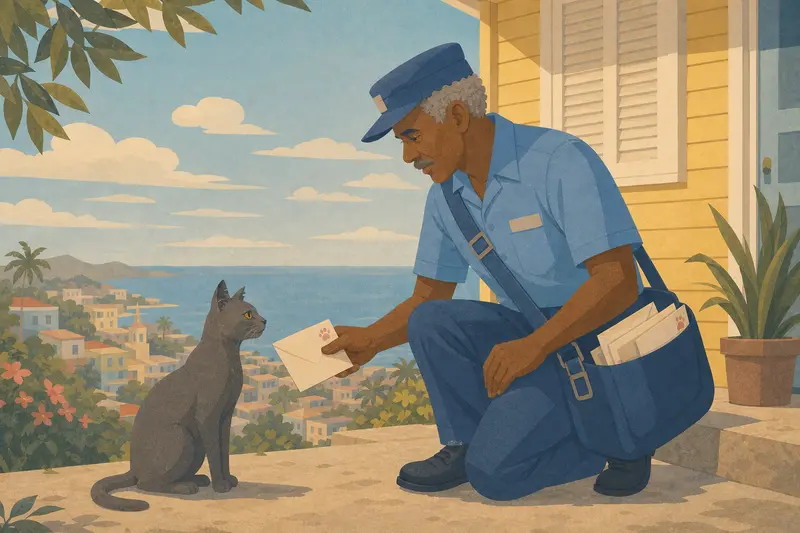 Cover illustration for The Address Is a Cat, A1 Spanish story