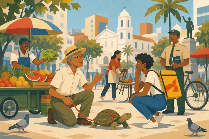 Cover illustration for Her Day, Too, A1 Spanish story