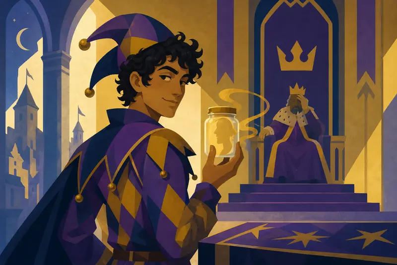 Cover illustration for The Thief Who Stole a King's Voice, B2 Spanish story