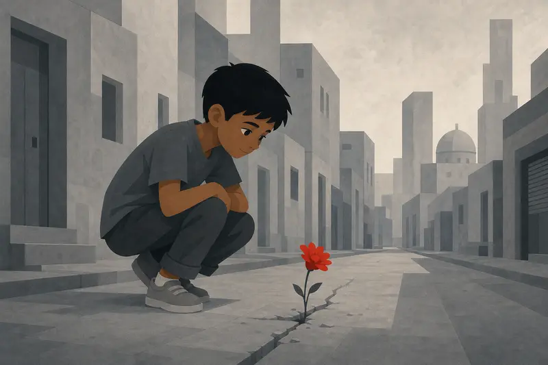 Cover illustration for The Word for Red, A1 Spanish story
