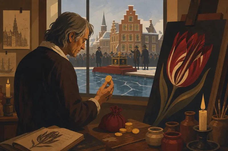 Cover illustration for One Guilder for the Empress, C1 Spanish story