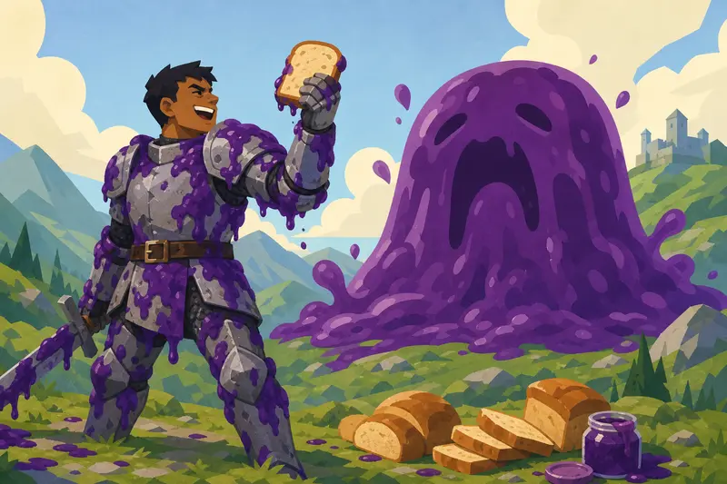 Cover illustration for The Knight Who Ate His Way Out, A2 Spanish story