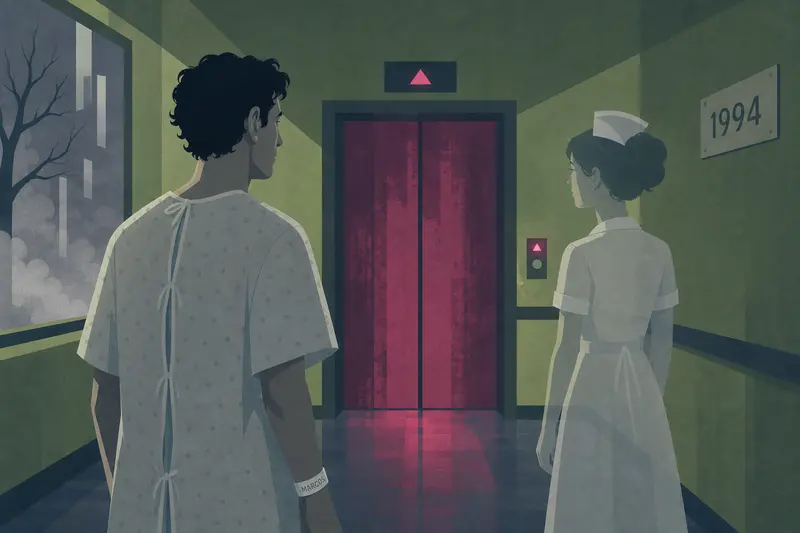 Cover illustration for The Up Button, B1 Spanish story