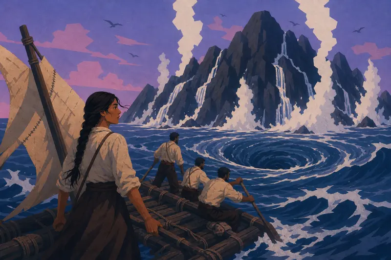 Cover illustration for The Back of the World, C1 Spanish story