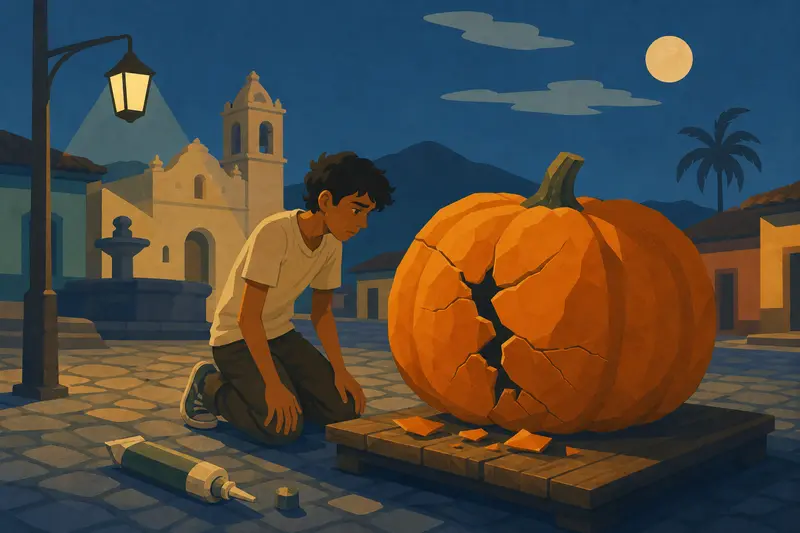 Cover illustration for The Weight of the Pumpkin, B1 Spanish story