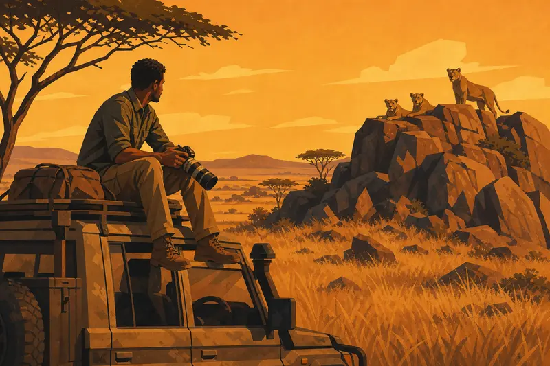 Cover illustration for The Lions Know, B2 Spanish story