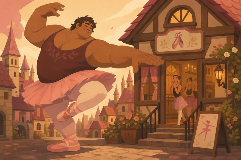 Cover illustration for The Giant's First Pirouette, A2 Spanish story