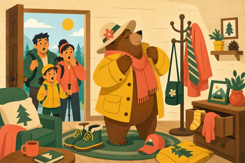 Cover illustration for The Bear Who Wanted a New Look, A2 Spanish story