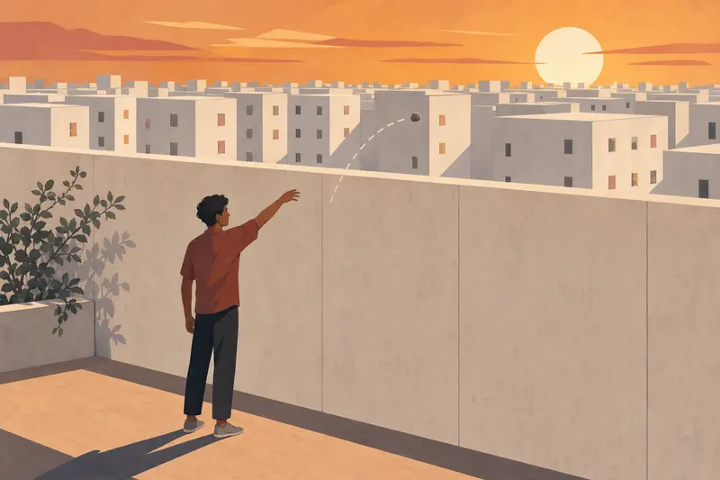 Cover illustration for Stones Over the Wall, A0 Spanish story