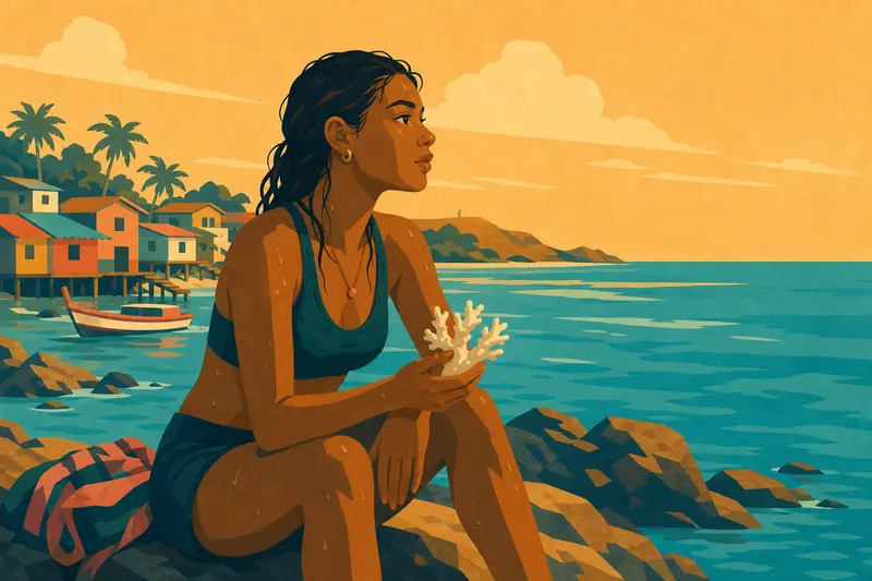 Cover illustration for The Reef's Ransom, C1 Spanish story