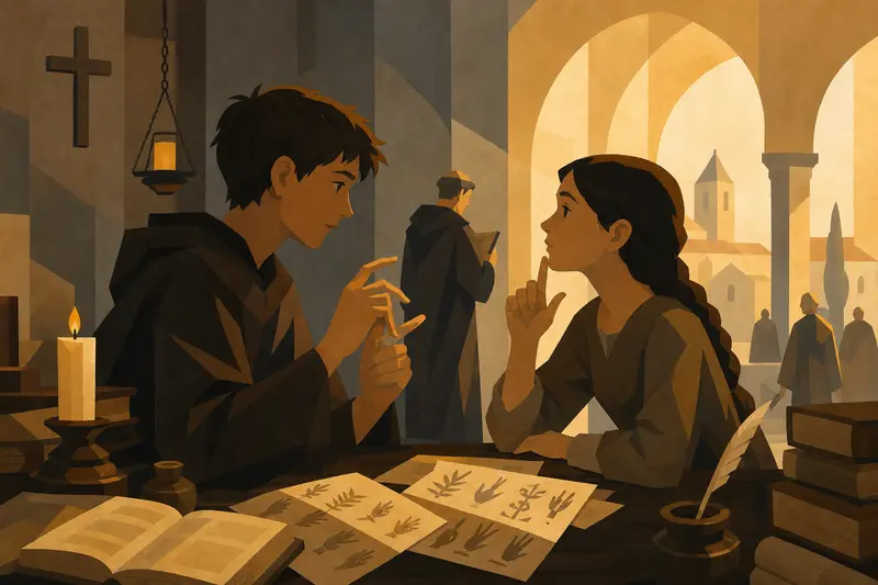 Cover illustration for The Language of Hands, B2 Spanish story