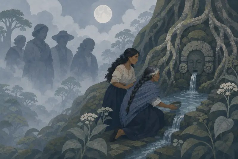 Cover illustration for The Price of the Mist, C1 Spanish story