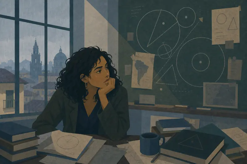 Cover illustration for The Vanishing Triangles, B1 Spanish story
