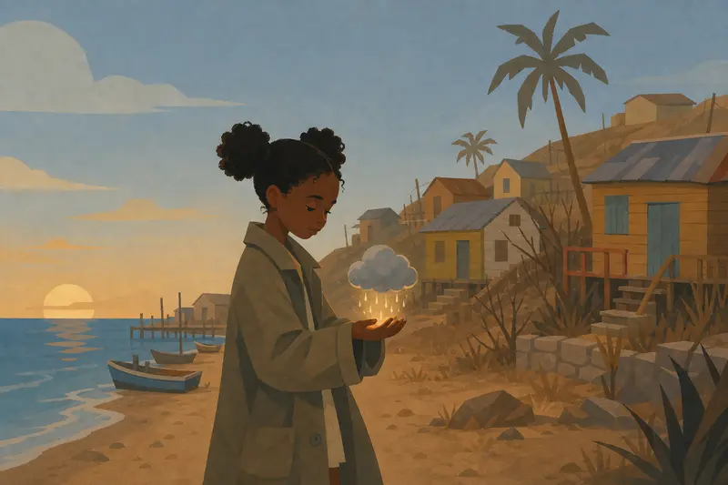 Cover illustration for A Mango-Sized Storm, A2 Spanish story
