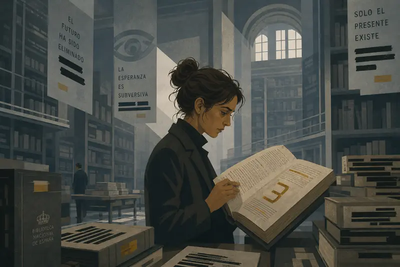 Cover illustration for The Last Tense, C1 Spanish story