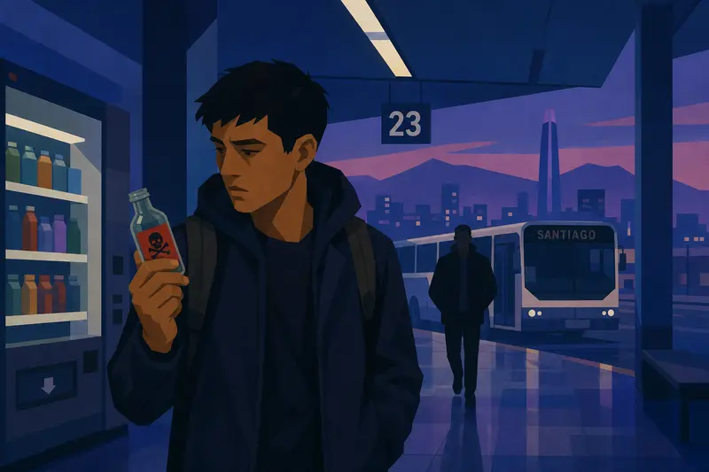 Cover illustration for The Bottle That Wasn't a Soda, A2 Spanish story