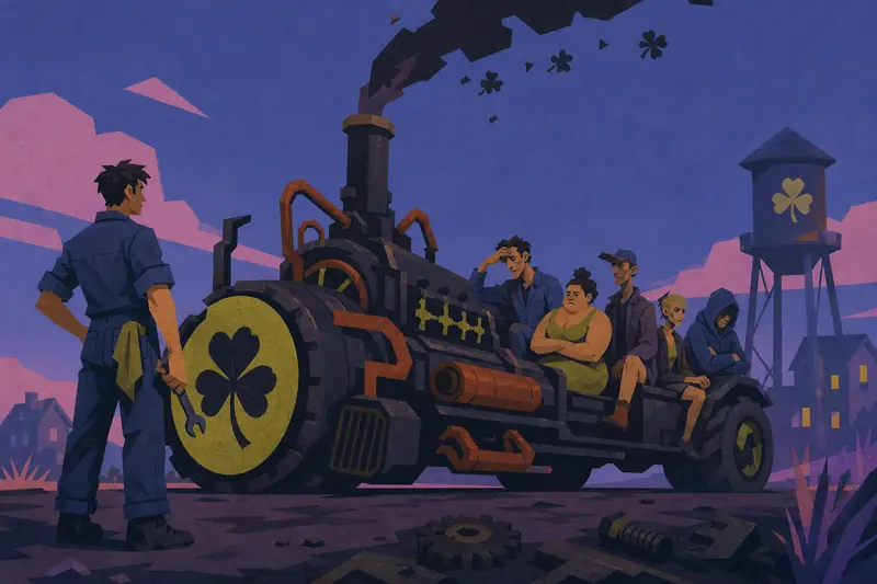 Cover illustration for The Bad Luck Engine, B2 Spanish story