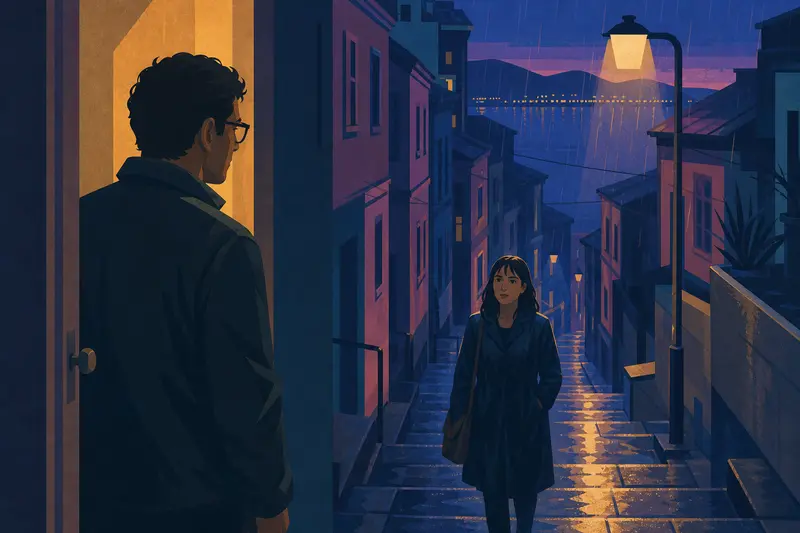Cover illustration for Over the Rooftops, A2 Spanish story