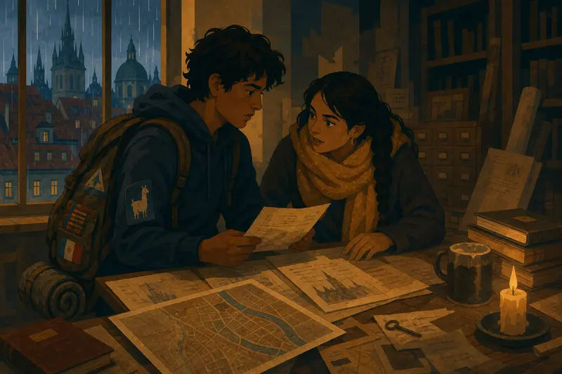 Cover illustration for Ink, Dust, and Beer, B2 Spanish story