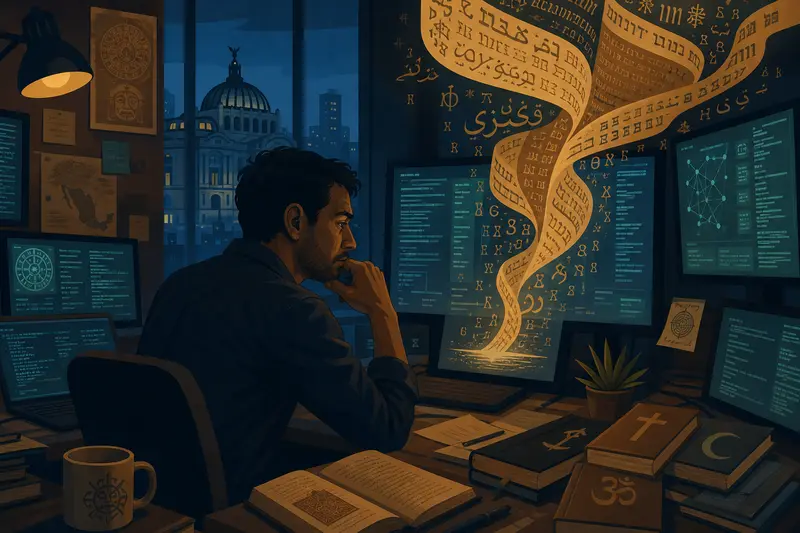 Cover illustration for The Current and the Void, C1 Spanish story
