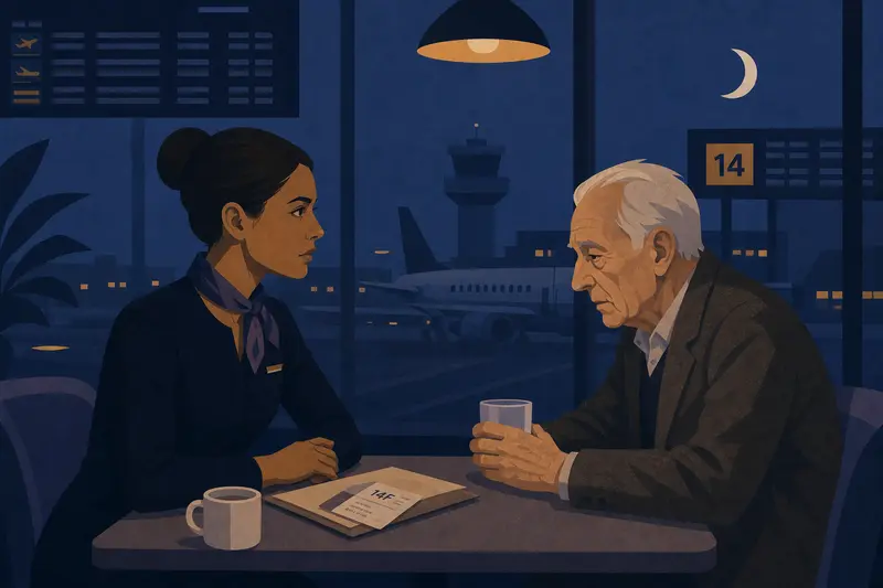 Cover illustration for The Man Who Looked, B2 Spanish story