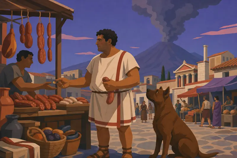 Cover illustration for Sausages and Smoke, A2 Spanish story