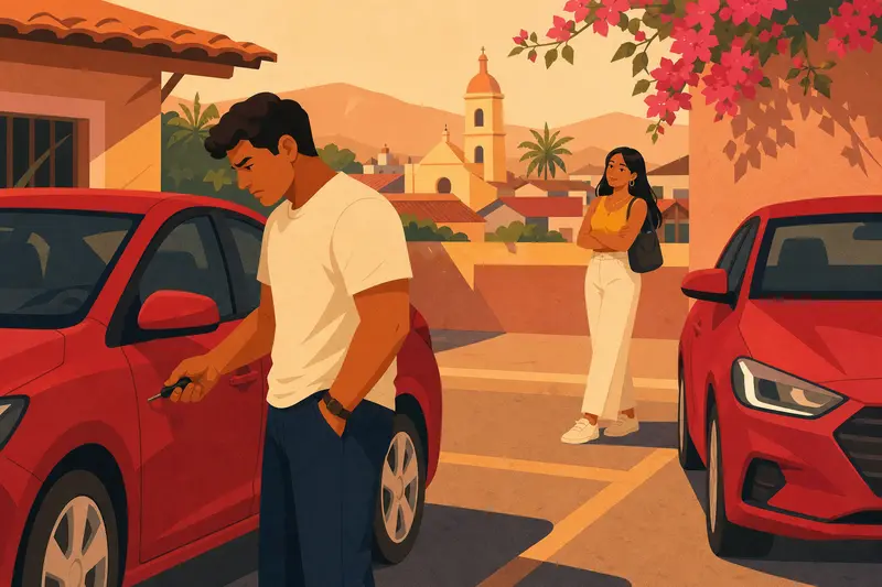 Cover illustration for His Key, Her Car, A1 Spanish story