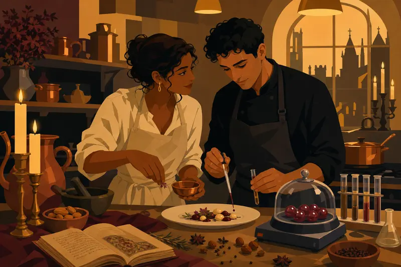 Cover illustration for A Banquet Between Centuries, C1 Spanish story