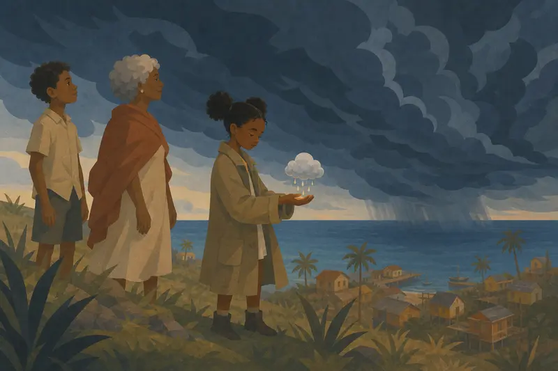 Cover illustration for Three Drops on the Glass, A2 Spanish story