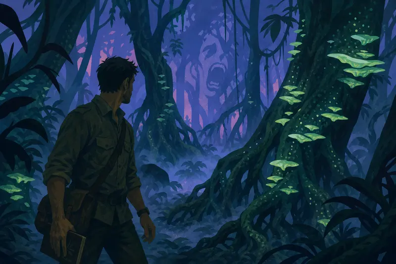Cover illustration for The Grove That Remembered, C2 Spanish story