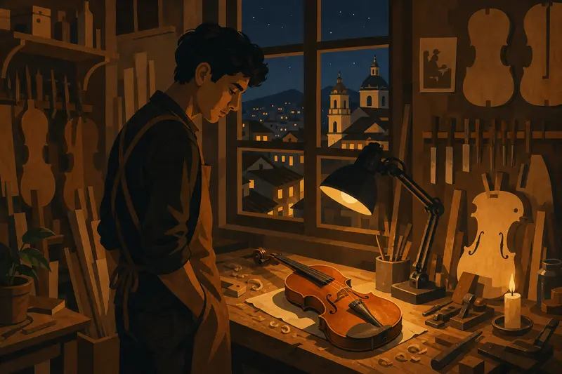 Cover illustration for The Silence Between Notes, B2 Spanish story