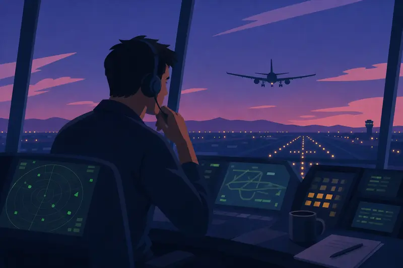 Cover illustration for Cleared to Land, C1 Spanish story