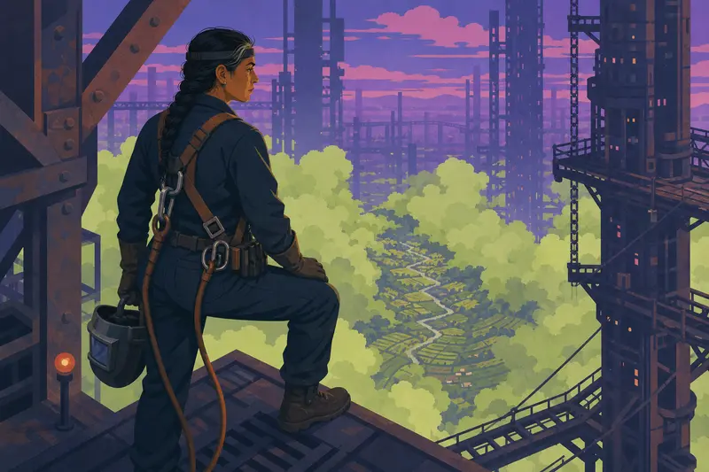 Cover illustration for The First Rung, C1 Spanish story