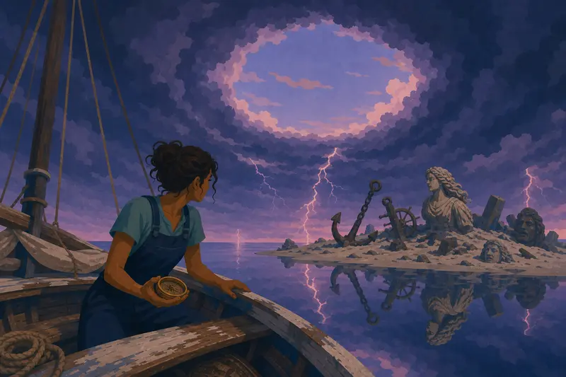 Cover illustration for The Eye of Lost Things, B1 Spanish story