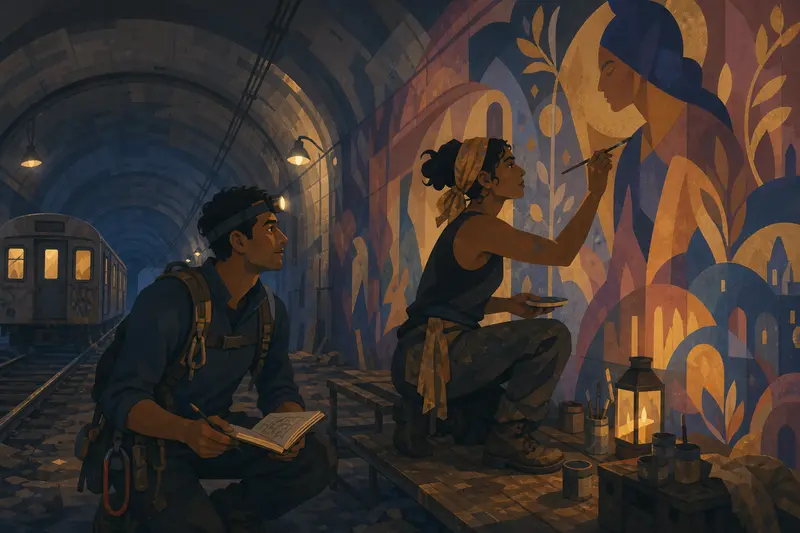 Cover illustration for The Cathedral Beneath the City, C1 Spanish story