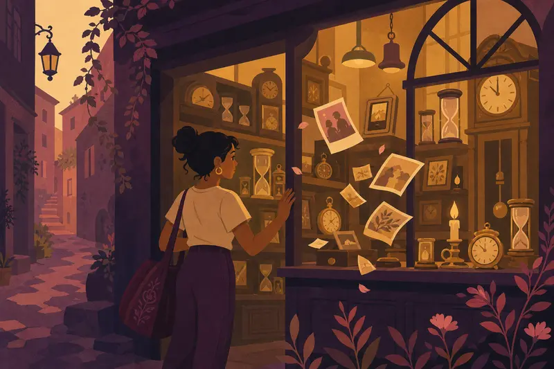 Cover illustration for The Shop at the End of the Alley, B1 Spanish story