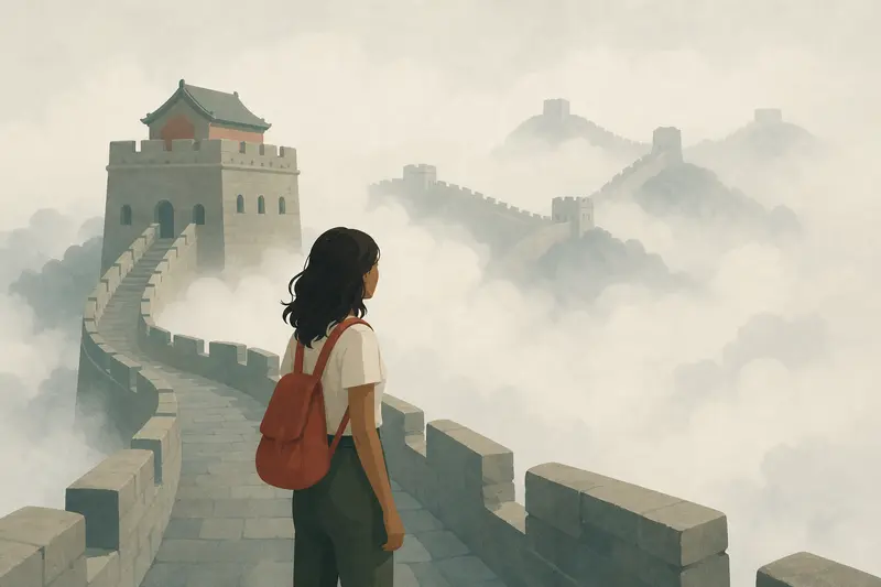 Cover illustration for Steps in the Fog, A1 Spanish story