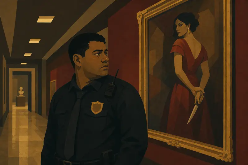 Cover illustration for The Painting on the Third Floor, A2 Spanish story