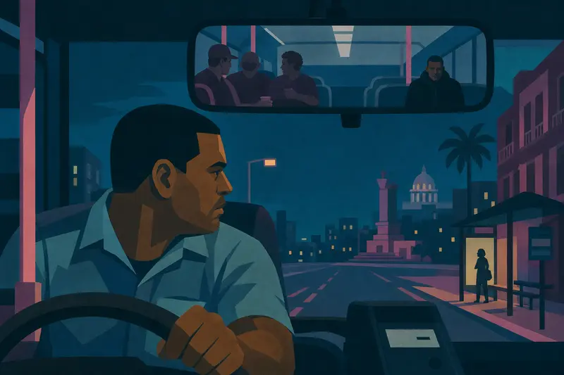 Cover illustration for The Man in the Last Row, B2 Spanish story